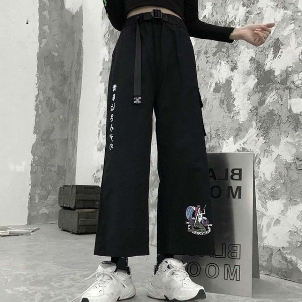 men's pants long japanese cargo pants, cartoon pattern, harajuku style, for spring and autumn, p8oc, Black
men's pants long japanese cargo pants, cartoon pattern, harajuku style, for spring and autumn, p8oc, Black