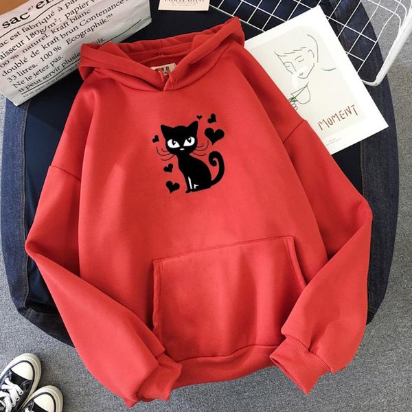women's hoodies & sweatshirts womens casual cat print long sleeve sweatshirt pullover harajuku hooded female hoodie poleron sudadera c, Black
women's hoodies & sweatshirts womens casual cat print long sleeve sweatshirt pullover harajuku hooded female hoodie poleron sudadera c, Black