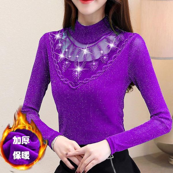 women's blouses & shirts women blouse autumn winter lace shirt long sleeve clothing blusas ropa de mujer, White
women's blouses & shirts women blouse autumn winter lace shirt long sleeve clothing blusas ropa de mujer, White