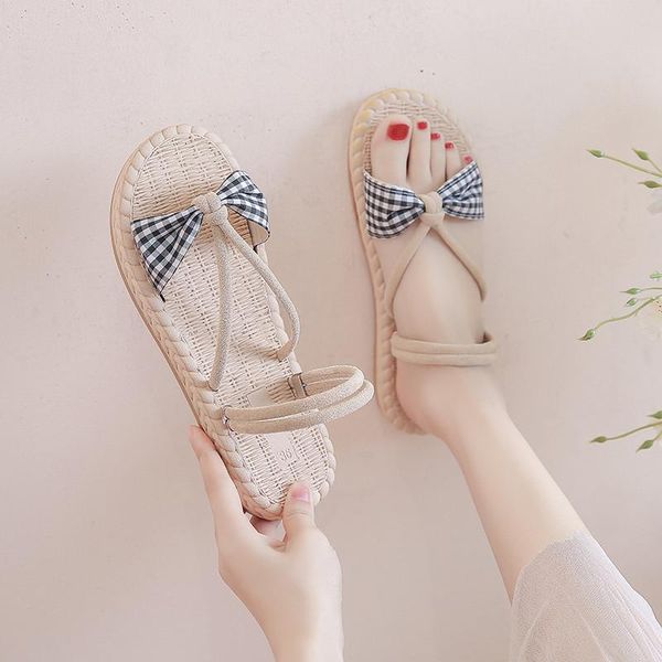 summer women's flat with cotton fabric footwear ladies plaid gladiator sandals girls casual shoes butterfly-knot size 35-43, Black
summer women's flat with cotton fabric footwear ladies plaid gladiator sandals girls casual shoes butterfly-knot size 35-43, Black