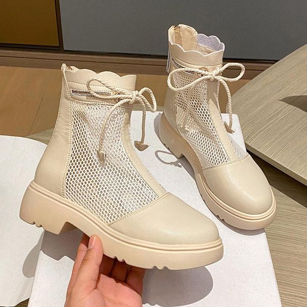 boots 2021 summer mesh hollow zipper lace up platform pu leather block heel ladies shoes fashion thick sole round toe women, Black
boots 2021 summer mesh hollow zipper lace up platform pu leather block heel ladies shoes fashion thick sole round toe women, Black