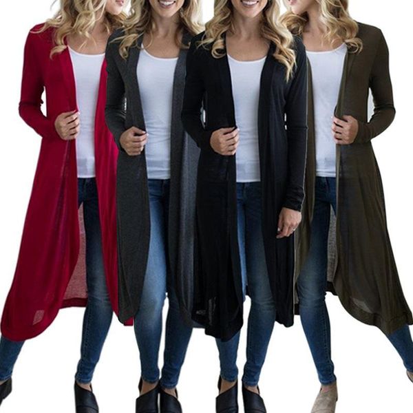 women's vests autumn plain color long-sleeved knitted all-match long style cardigan coat, Black;white
women's vests autumn plain color long-sleeved knitted all-match long style cardigan coat, Black;white