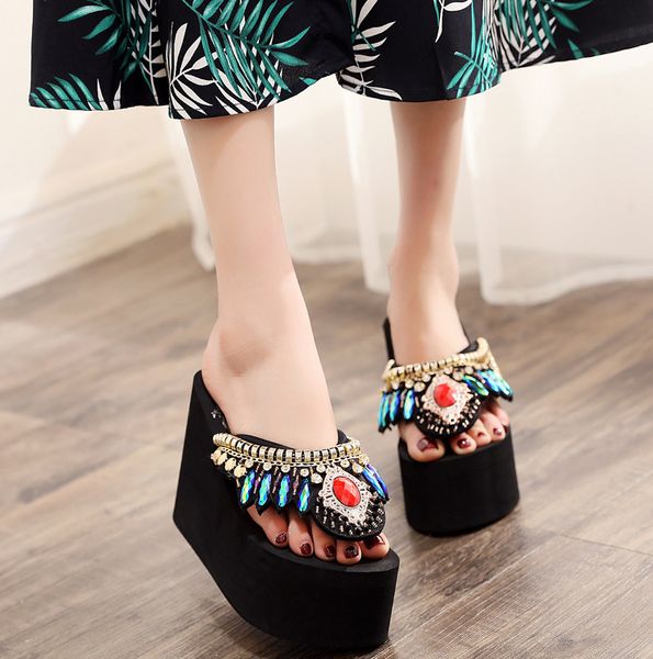 women flip flops fashion women sandals national style summer platform sandal shoes woman peep toe beach slippers, Black
women flip flops fashion women sandals national style summer platform sandal shoes woman peep toe beach slippers, Black