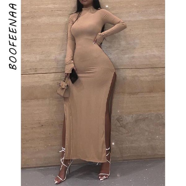 casual dresses boofeenaa turtleneck long sleeve double split maxi women 2021 fall winter ribbed knitted bodycon dress c74-dz38, Black;gray
casual dresses boofeenaa turtleneck long sleeve double split maxi women 2021 fall winter ribbed knitted bodycon dress c74-dz38, Black;gray
