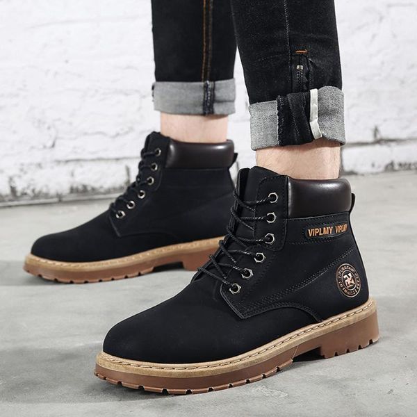 boots men shoes motorcycle winter retro ankle lace up casual wear-resistant cool handsome leather boot#122, Black
boots men shoes motorcycle winter retro ankle lace up casual wear-resistant cool handsome leather boot#122, Black