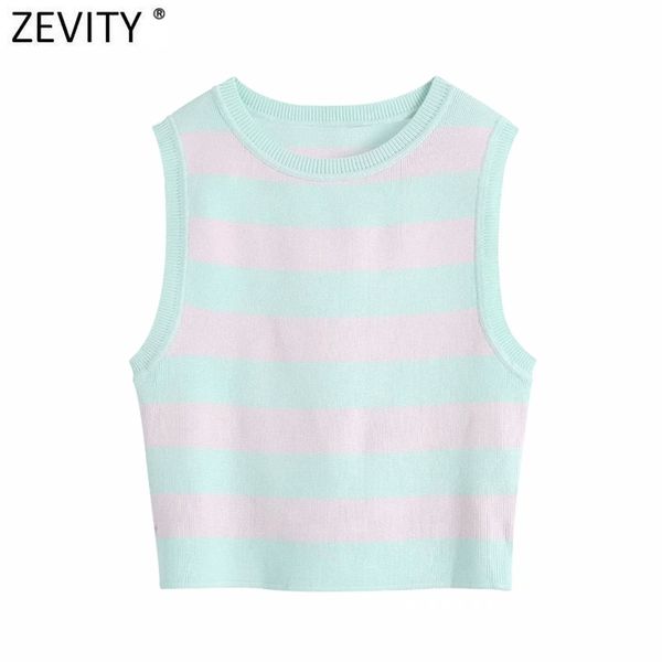 women fashion striped print short knitting sweater female chic o neck sleeveless slim vest pullovers sw816 210416, White;black
women fashion striped print short knitting sweater female chic o neck sleeveless slim vest pullovers sw816 210416, White;black