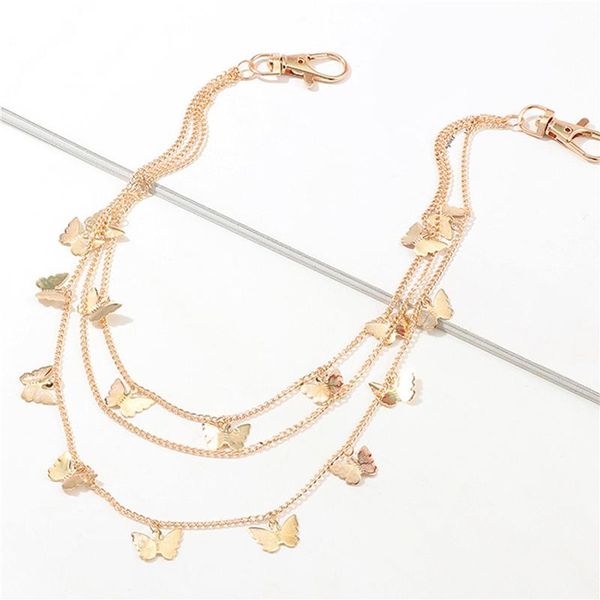 belts chic butterfly multilevel low metal chains waist keychain fashion side chain belt accessories jewelry for jeans, Black;brown
belts chic butterfly multilevel low metal chains waist keychain fashion side chain belt accessories jewelry for jeans, Black;brown
