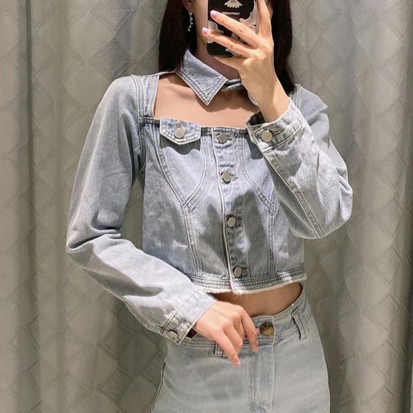 women's jackets kumsvag 2021 autumn women casual denim coat long sleeve hollow out turn-down collar female street jacket outerwear clot, Black;brown
women's jackets kumsvag 2021 autumn women casual denim coat long sleeve hollow out turn-down collar female street jacket outerwear clot, Black;brown