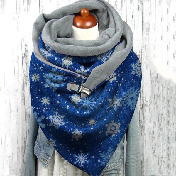 scarves winter scarf for women christmas snowflake printing button soft wrap casual warm shawls foulard femme neck bandana, Blue;gray
scarves winter scarf for women christmas snowflake printing button soft wrap casual warm shawls foulard femme neck bandana, Blue;gray