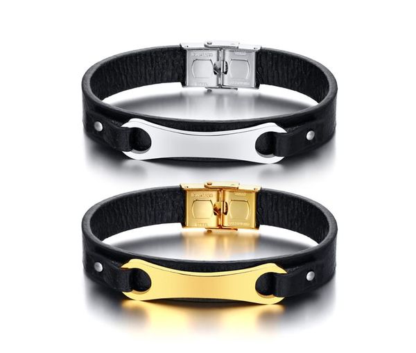 bangle 2021 trendy stainless steel wrench microfiber leather bracelet with european and american lettering suitable for men, Black
bangle 2021 trendy stainless steel wrench microfiber leather bracelet with european and american lettering suitable for men, Black