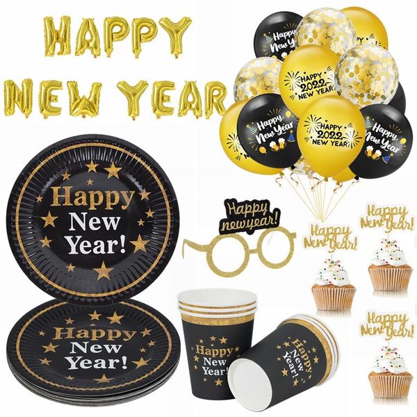 party decoration happy year balloon decorations gold black disposable tableware supplies 2022 christmas eve home hanging decor
party decoration happy year balloon decorations gold black disposable tableware supplies 2022 christmas eve home hanging decor