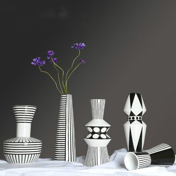 nordic style ceramic vase decoration living room flower arrangement accessories simple creative black and white vases
nordic style ceramic vase decoration living room flower arrangement accessories simple creative black and white vases