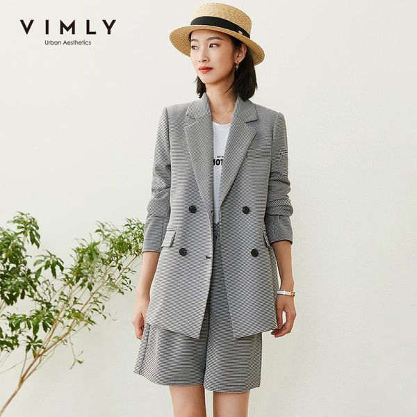 women's tracksuits vimly spring houndstooth two pieces set for women elegant double breasted blazers high waist shorts fashion female o, Gray
women's tracksuits vimly spring houndstooth two pieces set for women elegant double breasted blazers high waist shorts fashion female o, Gray