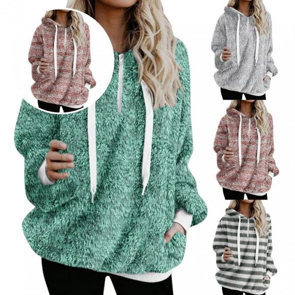 women's hoodies & sweatshirts trendy women sweatshirt thick double sided velvet solid color pockets fluffy hoodie pullover, Black
women's hoodies & sweatshirts trendy women sweatshirt thick double sided velvet solid color pockets fluffy hoodie pullover, Black