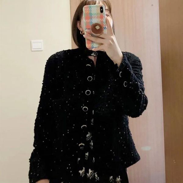women's jackets luxury black women winter coat single breasted tweed jacket 2021 elegant ruffled blazer atutumn fashion streetwear, Black;brown
women's jackets luxury black women winter coat single breasted tweed jacket 2021 elegant ruffled blazer atutumn fashion streetwear, Black;brown