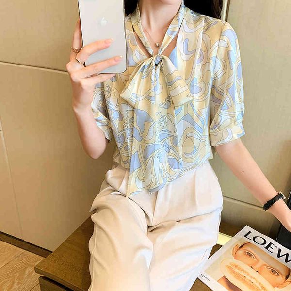 summer blouses bow collar printed shirt ruffle short- sleeved chiffon shirts women blouse v-neck puff sleeve ol 210427, White
summer blouses bow collar printed shirt ruffle short- sleeved chiffon shirts women blouse v-neck puff sleeve ol 210427, White
