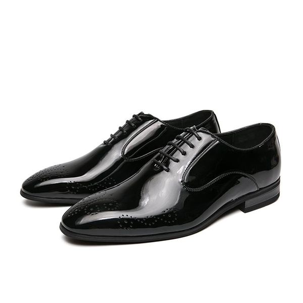 men's fashion formal wear oxford shoes business patent leather rubber suit 38-48 dress, Black
men's fashion formal wear oxford shoes business patent leather rubber suit 38-48 dress, Black