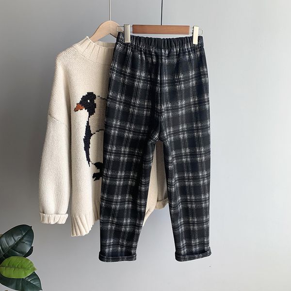 women's pants & capris winter 2021 black-white wool plaid ankle-length korean high-waisted granny casual elastic waistband
women's pants & capris winter 2021 black-white wool plaid ankle-length korean high-waisted granny casual elastic waistband