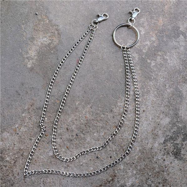 keychains fezasilver hiphop metal trousers waist chain personality punk double layer hanging pants, Silver
keychains fezasilver hiphop metal trousers waist chain personality punk double layer hanging pants, Silver