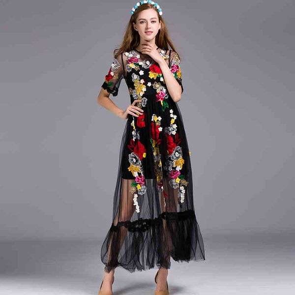 dress black embroidered flowers malha xxl summer beginning spring short translucid daily mode women's long ed, Black;gray
dress black embroidered flowers malha xxl summer beginning spring short translucid daily mode women's long ed, Black;gray