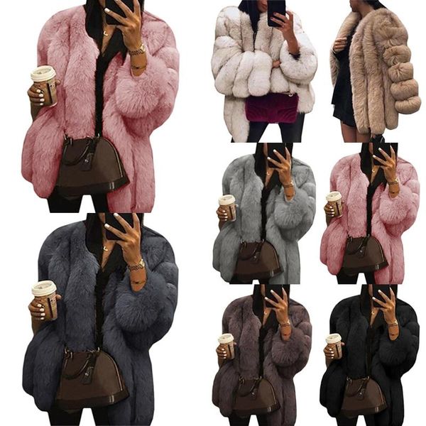 women's fur & faux winter women warm low-key luxury round-neck show thin cardigan long-sleeved plush style lady coat, Black
women's fur & faux winter women warm low-key luxury round-neck show thin cardigan long-sleeved plush style lady coat, Black