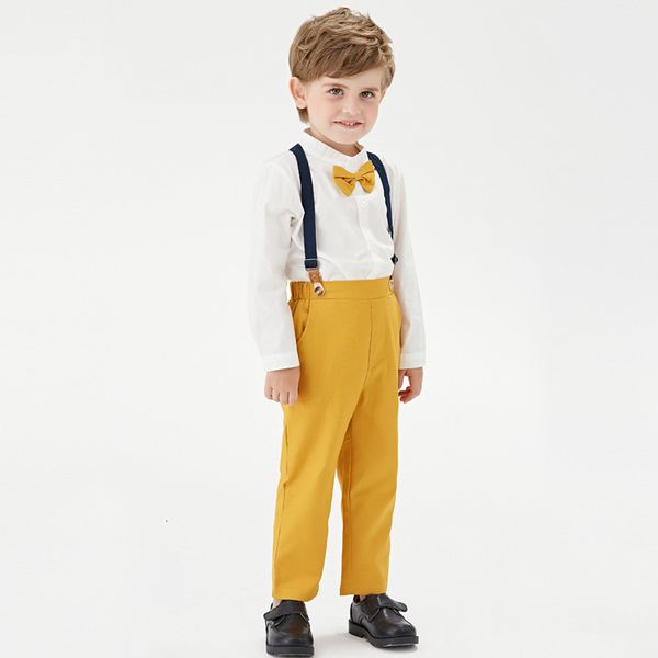 straight boys' spring and autumn suit with collar, long sleeve shirt and suspenders for boys' two piece suit, Blue
straight boys' spring and autumn suit with collar, long sleeve shirt and suspenders for boys' two piece suit, Blue
