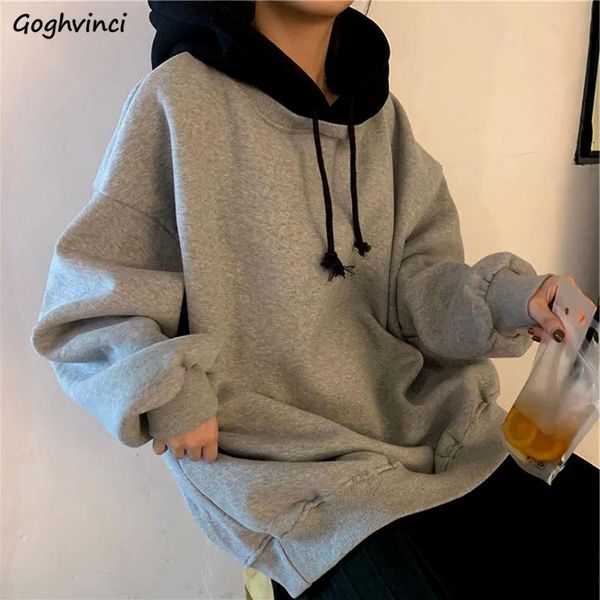 women's hoodies & sweatshirts oversized womens autumn thickening bf couples hooded patchwork korean style loose casual female pullovers, Black
women's hoodies & sweatshirts oversized womens autumn thickening bf couples hooded patchwork korean style loose casual female pullovers, Black