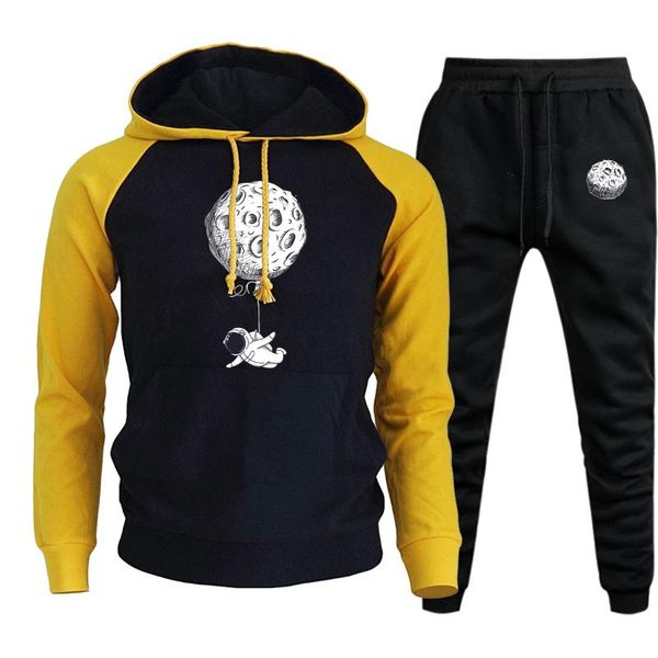 men's tracksuits astronaut moon printing hoody men sport casual hoodies loose raglan autumn fleece streetwear+trousers 2 piece set, Gray
men's tracksuits astronaut moon printing hoody men sport casual hoodies loose raglan autumn fleece streetwear+trousers 2 piece set, Gray