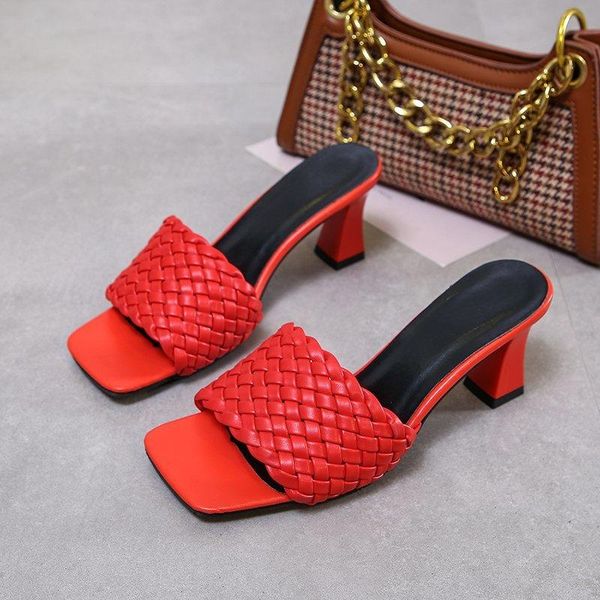 square high heels slippers woman mules ladies party slides women toe sandals outdoor pu leather plus size 44, Black
square high heels slippers woman mules ladies party slides women toe sandals outdoor pu leather plus size 44, Black