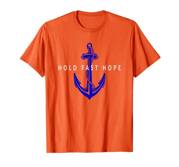 hold fast hope clothing t-shirt, White;black