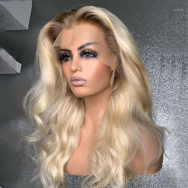 natural hairline ombre 613 body wave 13x4lace front wig synthetic hair with babyhair daily high temperature fiber cosplay wigs1, Black 
natural hairline ombre 613 body wave 13x4lace front wig synthetic hair with babyhair daily high temperature fiber cosplay wigs1, Black