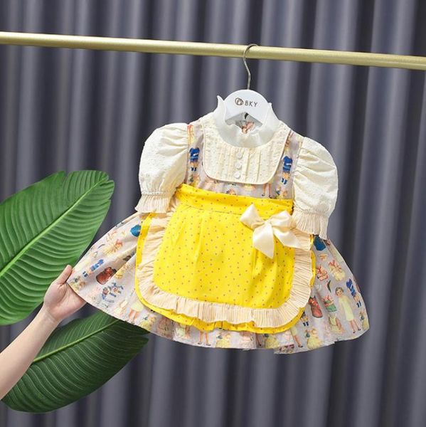 girl's dresses miayii baby clothing spanish vintage ball gown bow print short sleeve lolita princess for girls easter eid a174, Red;yellow
girl's dresses miayii baby clothing spanish vintage ball gown bow print short sleeve lolita princess for girls easter eid a174, Red;yellow
