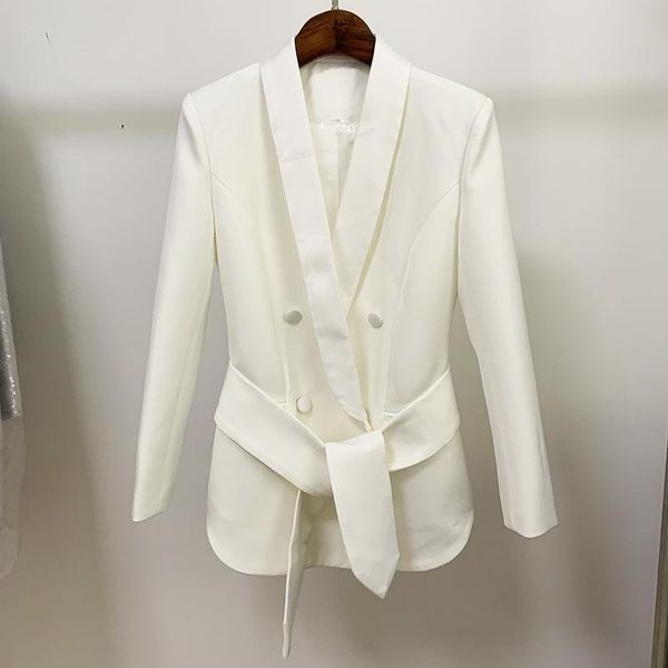 white cloth button women blazer autumn double-breasted office work fashion satin shawl collar belted blazers jackets 2021 women's suits, White;black
white cloth button women blazer autumn double-breasted office work fashion satin shawl collar belted blazers jackets 2021 women's suits, White;black