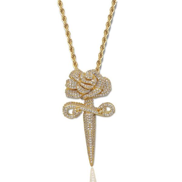 pendant necklaces 18k gold plated bling cz simulated diamond iced out bouquet of roses pendent necklace hip hop chain jewelry for men charm, Silver
pendant necklaces 18k gold plated bling cz simulated diamond iced out bouquet of roses pendent necklace hip hop chain jewelry for men charm, Silver