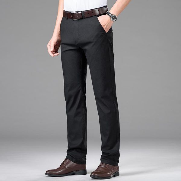 men high waist pants spring autumn straight pant cotton wear comfortable trousers clothing slim fit straight-leg men's, Black
men high waist pants spring autumn straight pant cotton wear comfortable trousers clothing slim fit straight-leg men's, Black