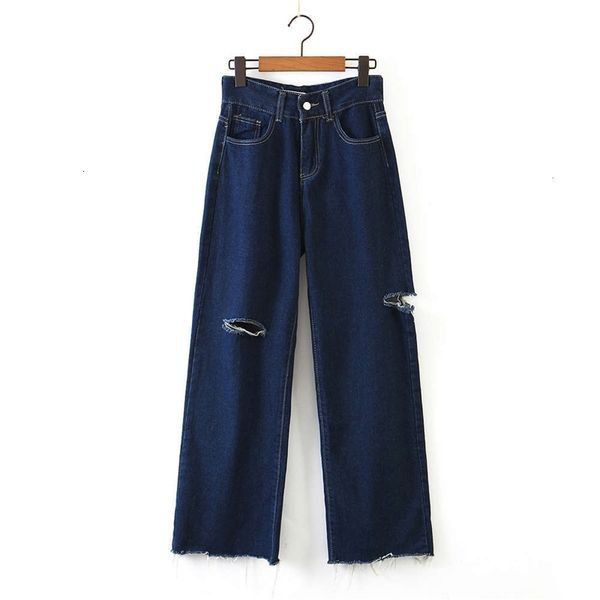 women's jeans 6tq3200 - korean clothing summer high waist thin hole rough edge wide leg pants for women 40m6, Blue
women's jeans 6tq3200 - korean clothing summer high waist thin hole rough edge wide leg pants for women 40m6, Blue