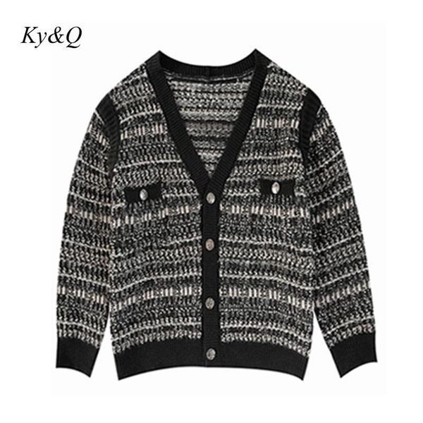 women's jackets 2021 single women sweater coat jacket breasted retro gentle stripe knitted cardigan long sleeve loose v-neck temperamen, Black;brown
women's jackets 2021 single women sweater coat jacket breasted retro gentle stripe knitted cardigan long sleeve loose v-neck temperamen, Black;brown