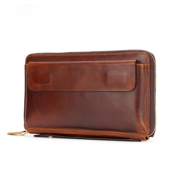 wallets fashion clutch bag men genuine leather zipper long wallet phone purses1, Red;black
wallets fashion clutch bag men genuine leather zipper long wallet phone purses1, Red;black