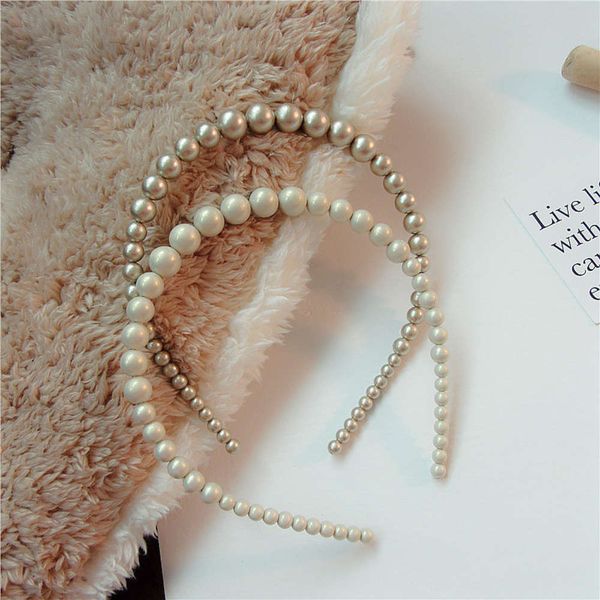 net red pearl hoop celebrity temperament size bead show bigger fairy hairpin, Black;brown
net red pearl hoop celebrity temperament size bead show bigger fairy hairpin, Black;brown