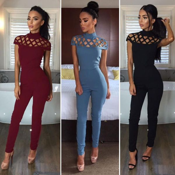 women's jumpsuits & rompers 2021 style fashion women ladies clubwear hollow out playsuit casual solid bodycon party jumpsuit romper tro, Black;white
women's jumpsuits & rompers 2021 style fashion women ladies clubwear hollow out playsuit casual solid bodycon party jumpsuit romper tro, Black;white