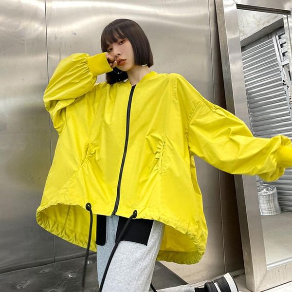 women's jackets casual for women stand collar long sleeve loose patchwork lace up zipper coats female 2021 spring clothes, Black;brown
women's jackets casual for women stand collar long sleeve loose patchwork lace up zipper coats female 2021 spring clothes, Black;brown