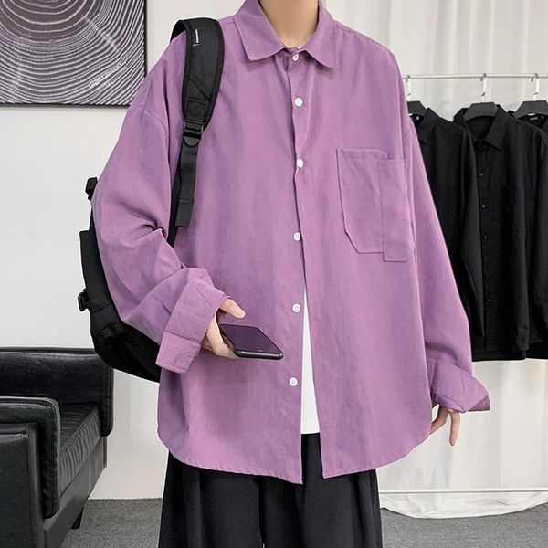 men's casual shirts 2022 harajuku men long sleeve shirt streetwear man oversized blouse, White;black
men's casual shirts 2022 harajuku men long sleeve shirt streetwear man oversized blouse, White;black