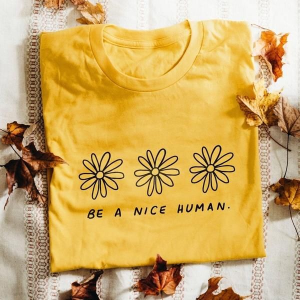 women's t-shirt be a nice human letter printed yellow t shirt 90s' cotton fashion tee graphic funny women hipster christian baptis, White
women's t-shirt be a nice human letter printed yellow t shirt 90s' cotton fashion tee graphic funny women hipster christian baptis, White