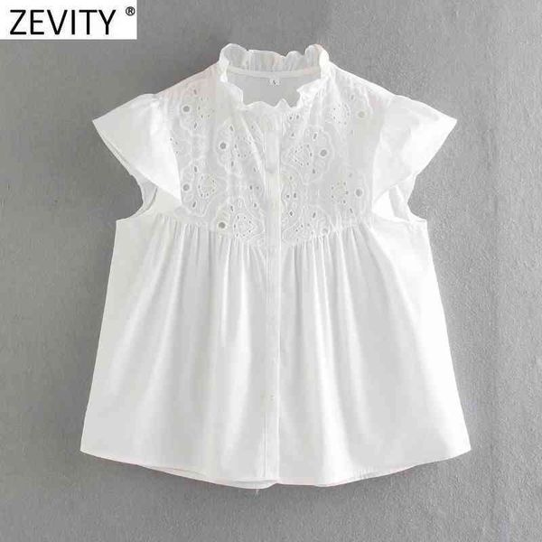 zevity women sweet ruffles o neck hollow out embroidery white smock blouse female pleats shirts chic blusas ls7659 210419
zevity women sweet ruffles o neck hollow out embroidery white smock blouse female pleats shirts chic blusas ls7659 210419