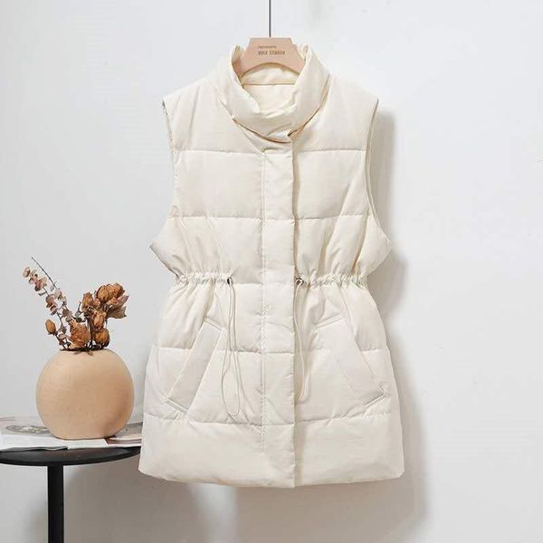 women's vests sanishroly women sleeveless waistcoat autumn winter casual drawstring light white duck down vest female short jacket se1, Black;white
women's vests sanishroly women sleeveless waistcoat autumn winter casual drawstring light white duck down vest female short jacket se1, Black;white