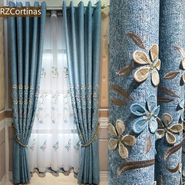 curtain & drapes european semi blackout curtains for living room bedroom blue floral embroidery tulle thick chenille blinds girls
curtain & drapes european semi blackout curtains for living room bedroom blue floral embroidery tulle thick chenille blinds girls