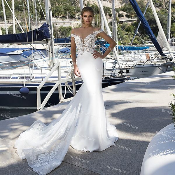 elegant boho mermaid wedding dress with lace train slim satin country bridal dresses 2021 covered backless vintage robe mariage vestidos de, White
elegant boho mermaid wedding dress with lace train slim satin country bridal dresses 2021 covered backless vintage robe mariage vestidos de, White