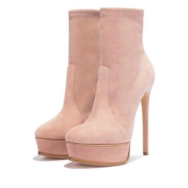 boots faux suede slip on ladies mid calf super high heel prom shoes platform round head autumn winter women's, Black
boots faux suede slip on ladies mid calf super high heel prom shoes platform round head autumn winter women's, Black