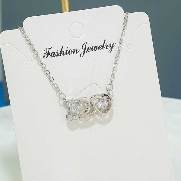 s925 sier i love you 520 necklace female beating heart number clavicle chain 345dz, Silver
s925 sier i love you 520 necklace female beating heart number clavicle chain 345dz, Silver