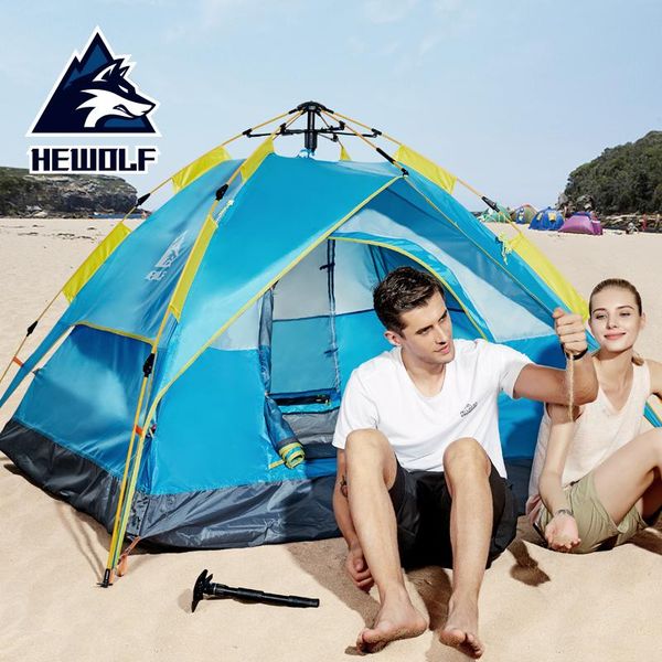 hewolf camping tent 3-4 people fully-automatic quick open family protable waterproof breathable travel tents and shelters
hewolf camping tent 3-4 people fully-automatic quick open family protable waterproof breathable travel tents and shelters